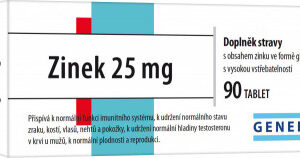 Zinek 25 mg tbl.90 Generica