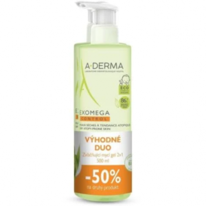 A-DERMA Exomega CONT.Zvláč.mycí gel 2v1 500ml DUO