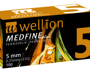 Wellion MEDFINE jehly inz.pera 0,25 x 5 mm 31G 100 ks